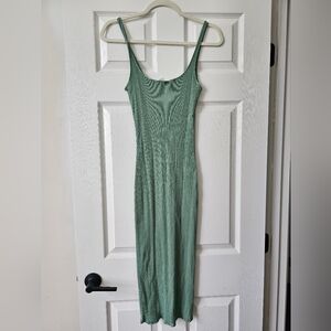 Ribbed dress, M, green
